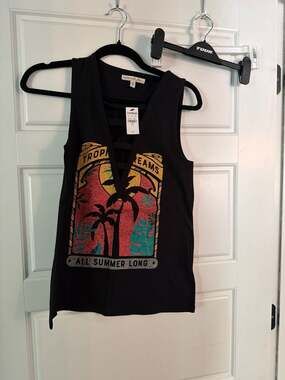 Express One Eleven Tropical Dreams Ladder Muscle Tank XS